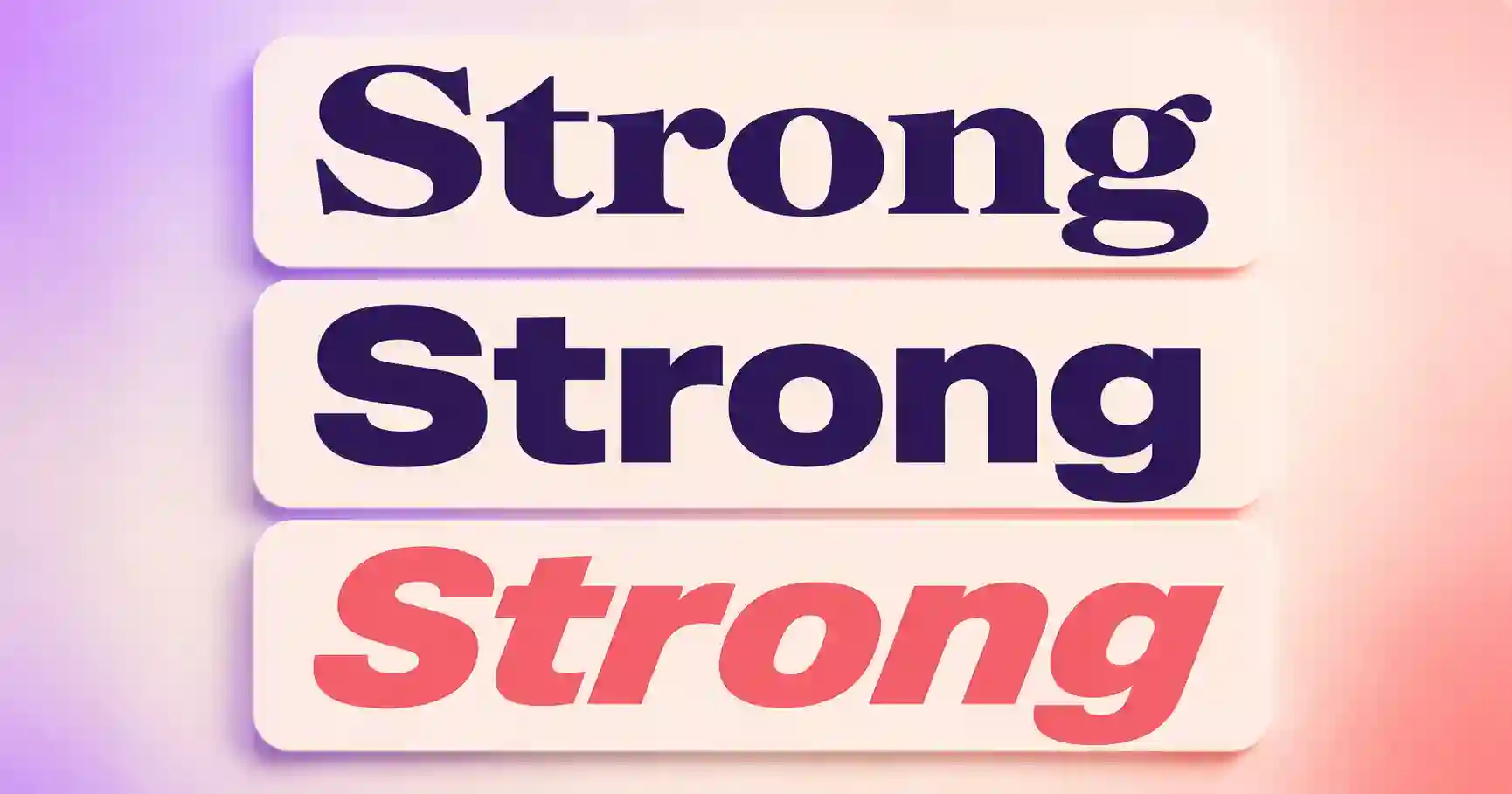 Text shown crossed out with a line, slash and underline